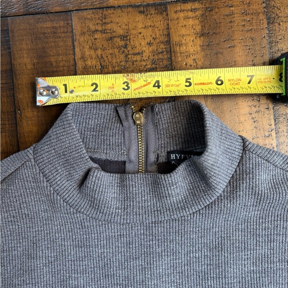 Hyfve M Gray Long Sleeve Mock Turtle Neck Dress - Picture 6 of 9